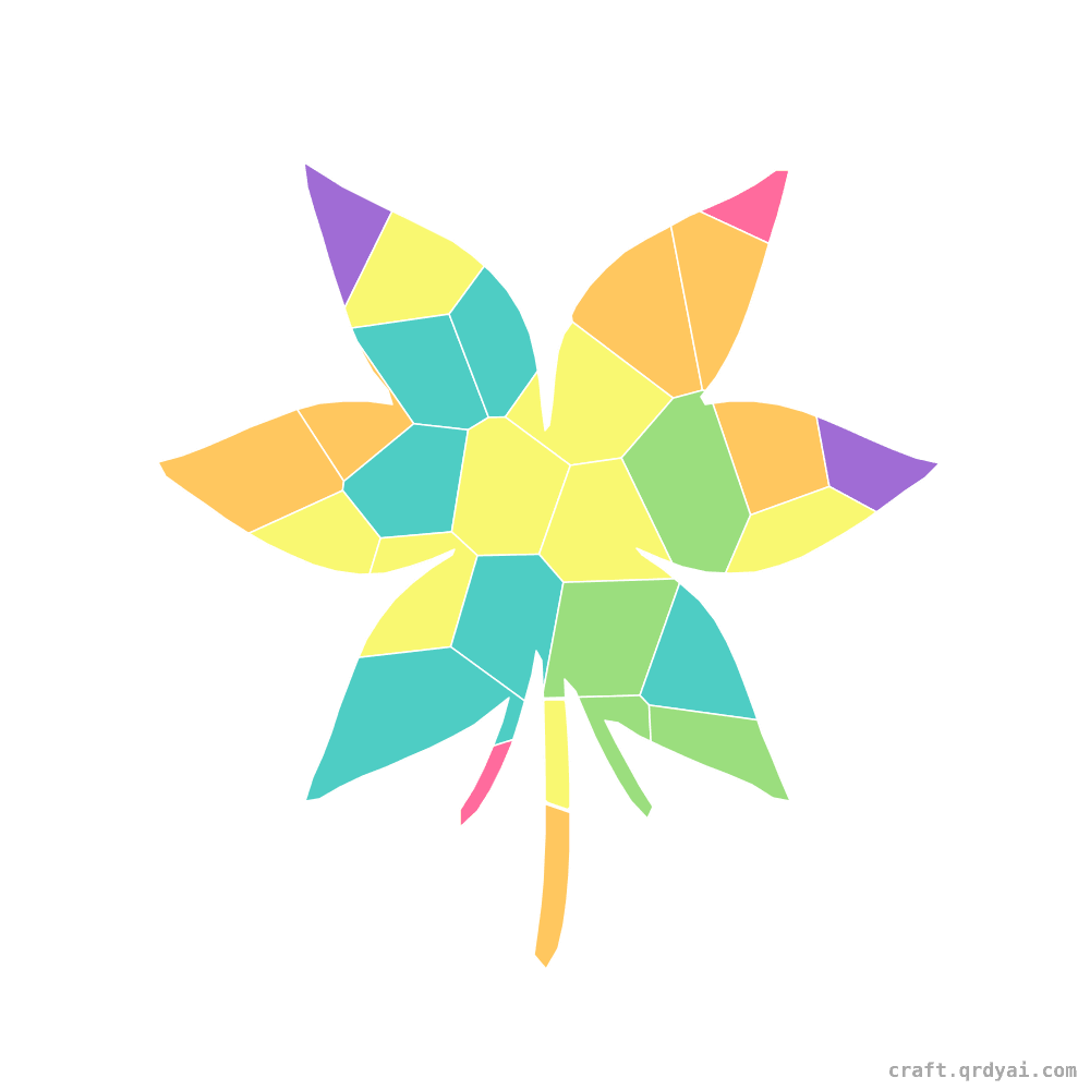 Columbine mosaic sticker template — finished art