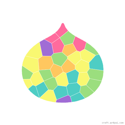 Conker mosaic sticker template — finished art preview