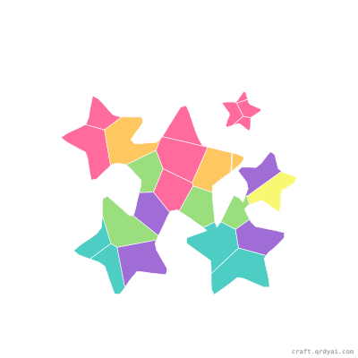 Constellation mosaic sticker template — finished art preview