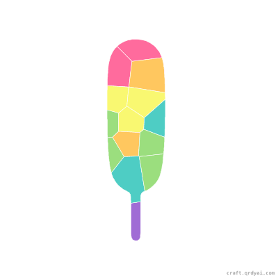 Corn Dog mosaic sticker template — finished art preview