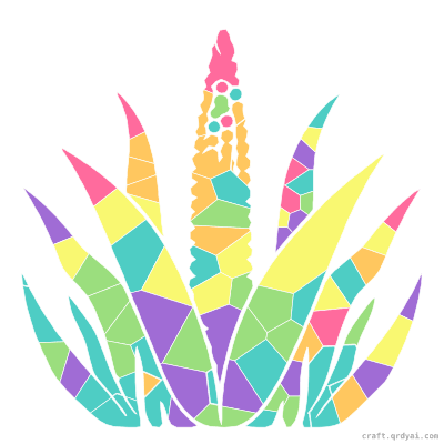 Corn Stalk mosaic sticker template — finished art preview