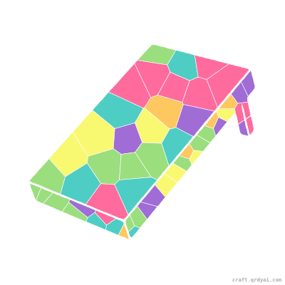 Cornhole Board mosaic sticker template — finished art preview