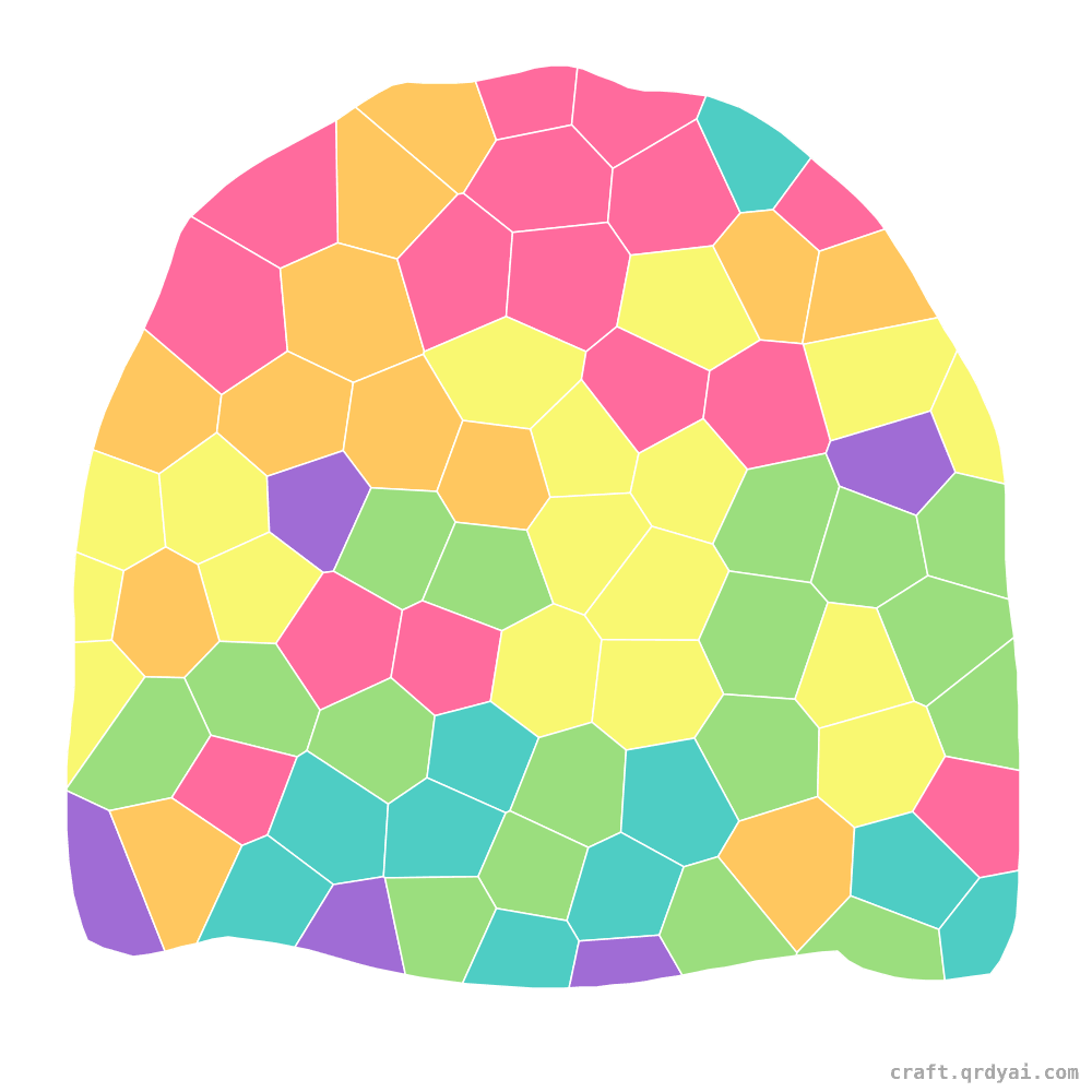 Crystal Cave mosaic sticker template — finished art
