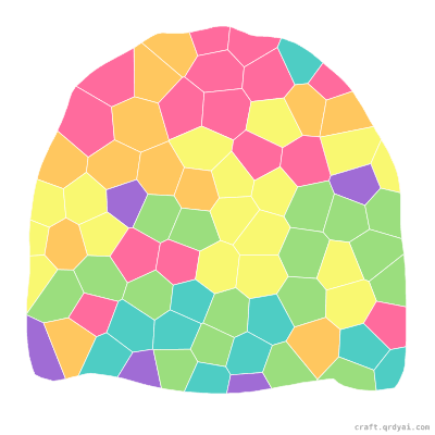 Crystal Cave mosaic sticker template — finished art preview