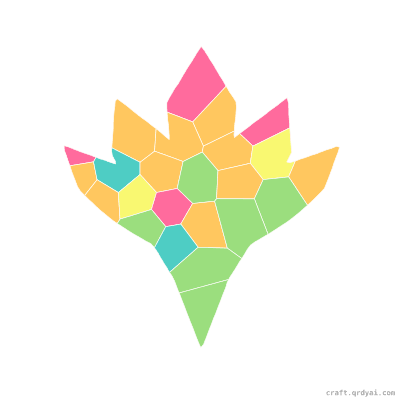 Crystal Shard mosaic sticker template — finished art preview