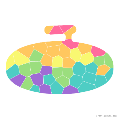 Curling Stone mosaic sticker template — finished art preview