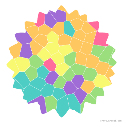 Dahlia mosaic sticker template — finished art preview