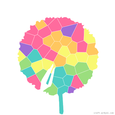 Dandelion mosaic sticker template — finished art preview