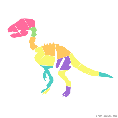 Dinosaur Fossil mosaic sticker template — finished art preview