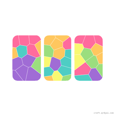 Dominoes mosaic sticker template — finished art preview