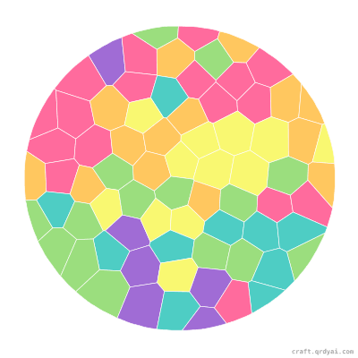 Donut mosaic sticker template — finished art preview