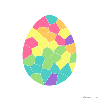 Dragon Egg mosaic sticker template — finished art preview