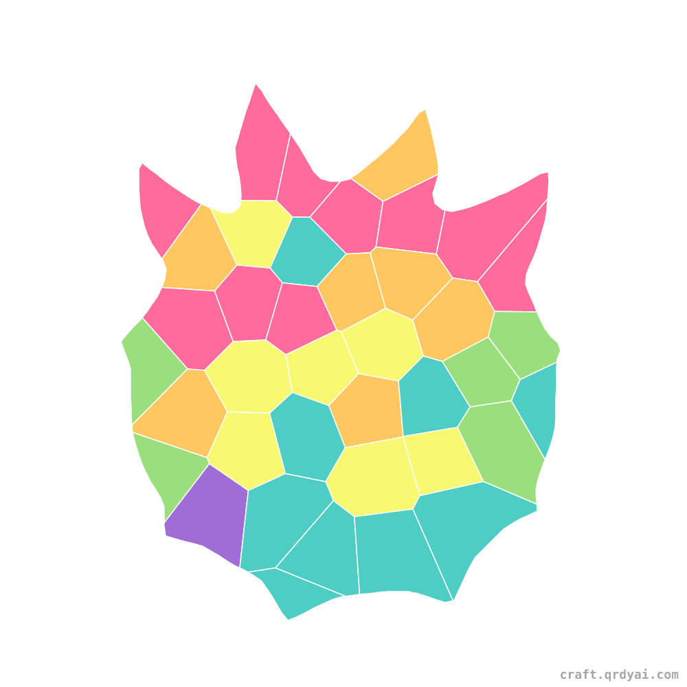 Dragon Fruit mosaic sticker template — finished art