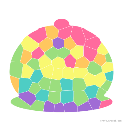 Dumpling mosaic sticker template — finished art preview