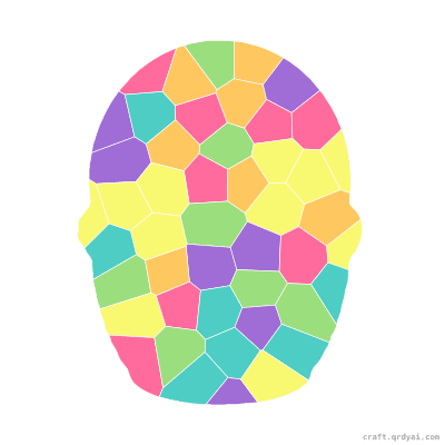 Easter Basket mosaic sticker template — finished art preview