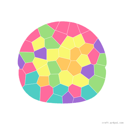 Éclair mosaic sticker template — finished art preview
