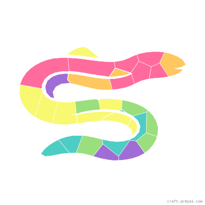 Electric Eel mosaic sticker template — finished art preview