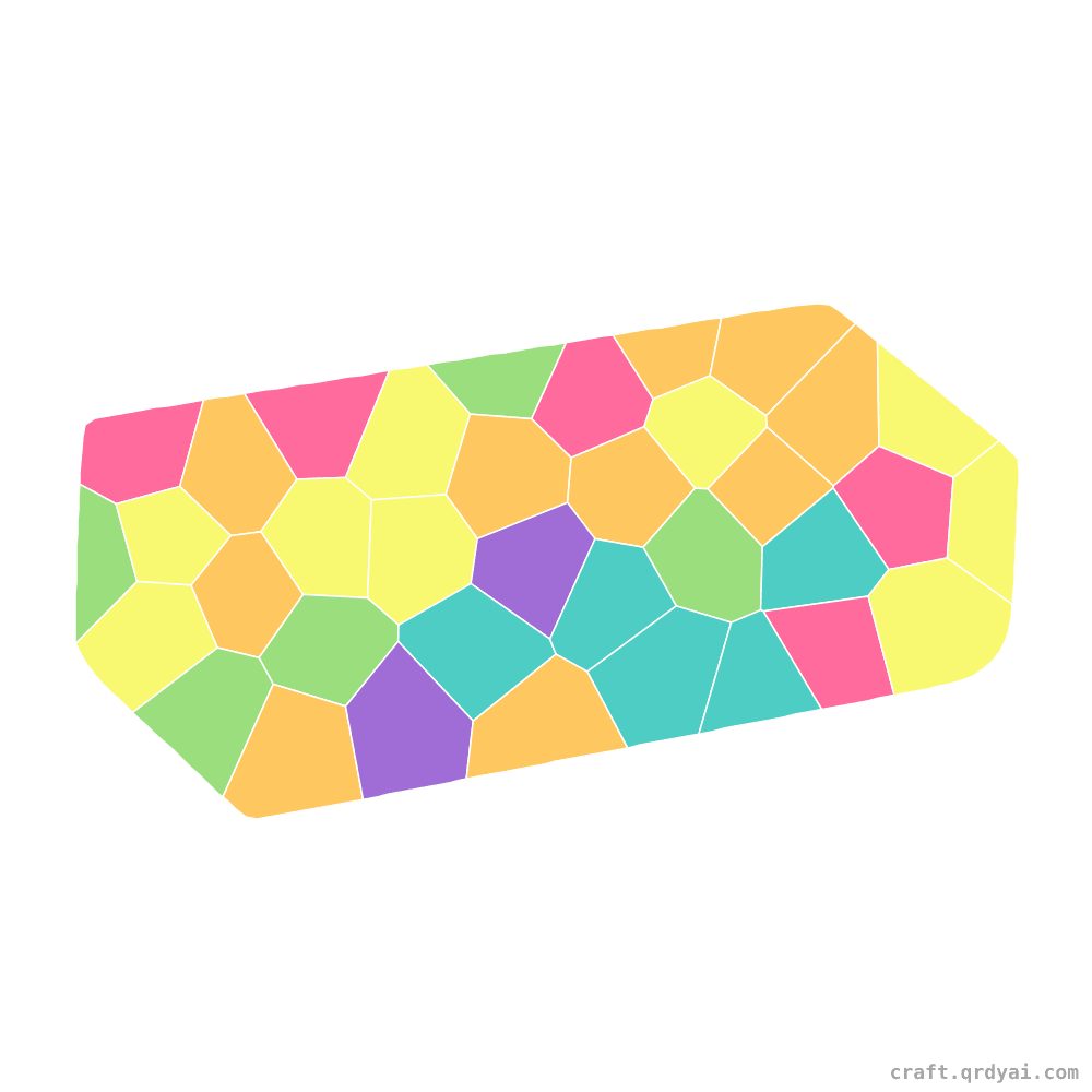 Eraser mosaic sticker template — finished art