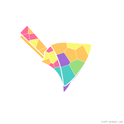 Excavator mosaic sticker template — finished art preview