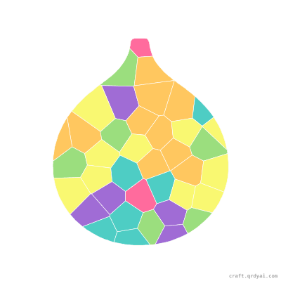 Fig mosaic sticker template — finished art preview