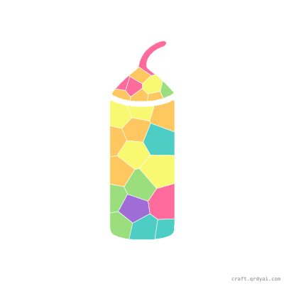 Firecracker mosaic sticker template — finished art preview