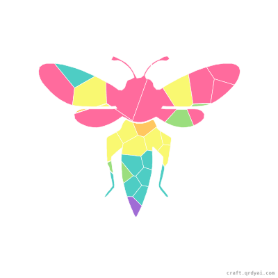 Firefly mosaic sticker template — finished art preview