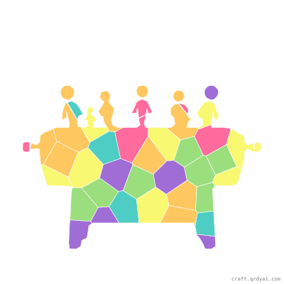 Foosball Table mosaic sticker template — finished art preview