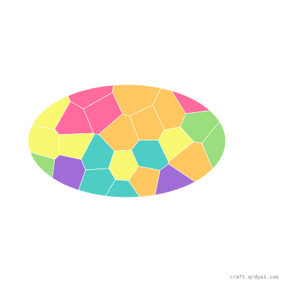 Forest fish mosaic sticker template — finished art preview