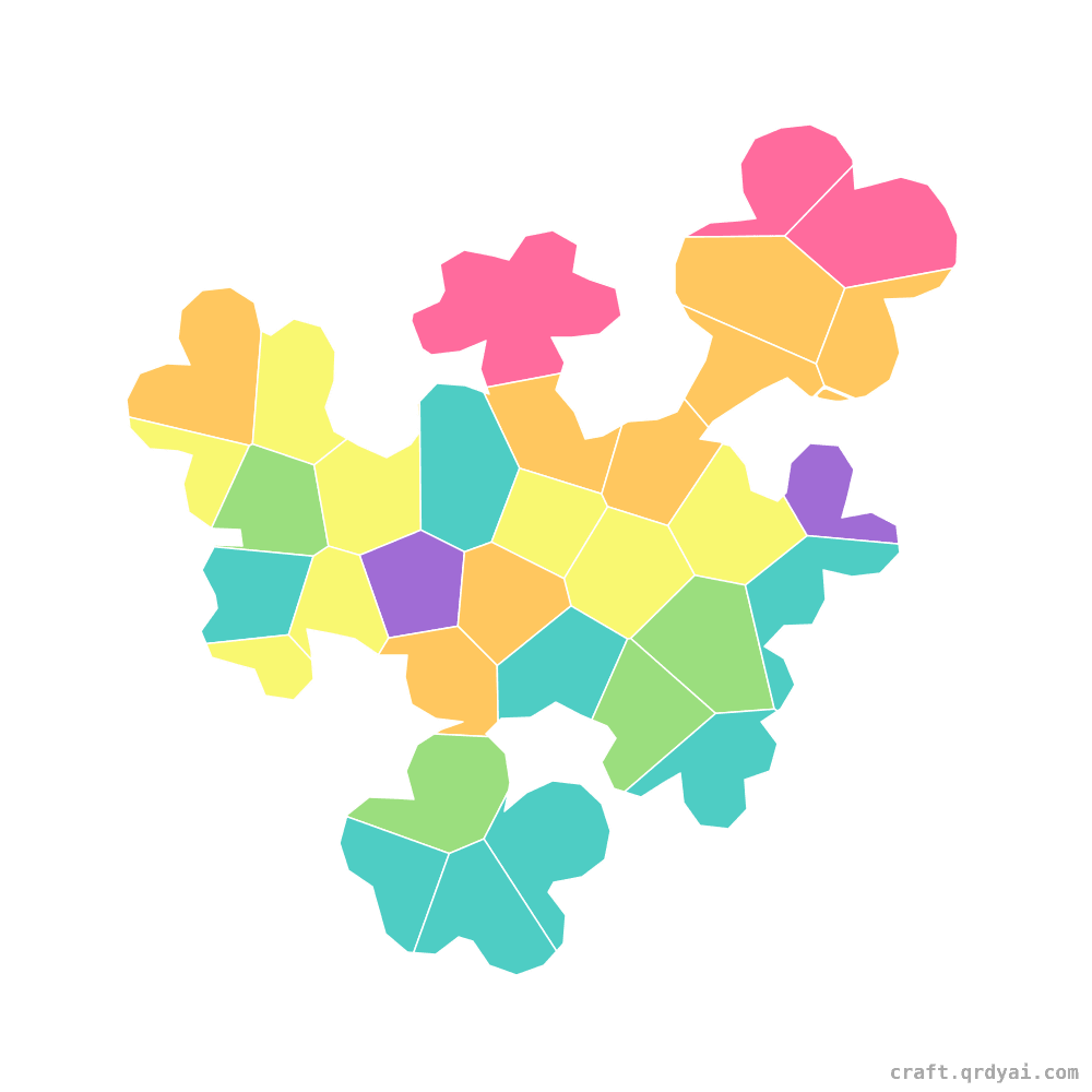 Forget-Me-Not mosaic sticker template — finished art