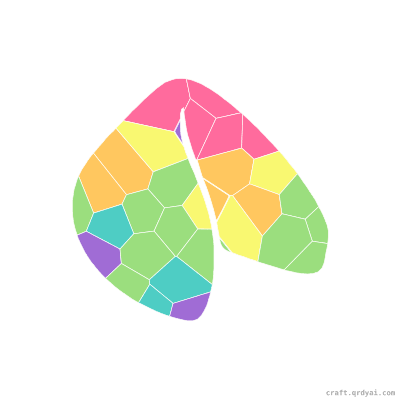 Fortune Cookie mosaic sticker template — finished art preview