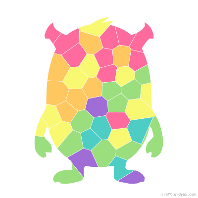 Friendly Cyclops mosaic sticker template — finished art preview