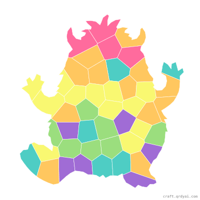 Friendly Monster mosaic sticker template — finished art preview