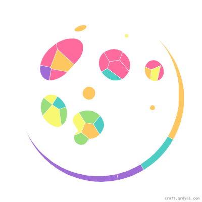 Full Moon mosaic sticker template — finished art preview