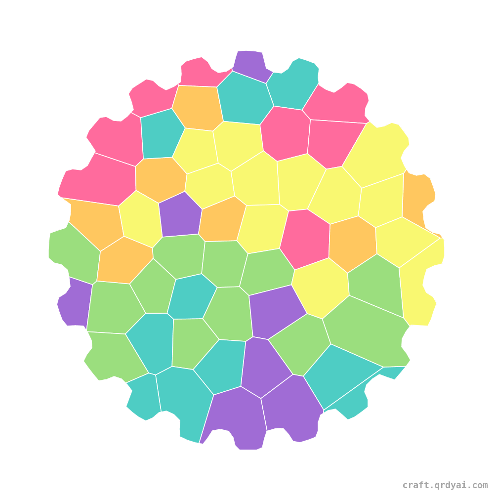 Gears mosaic sticker template — finished art