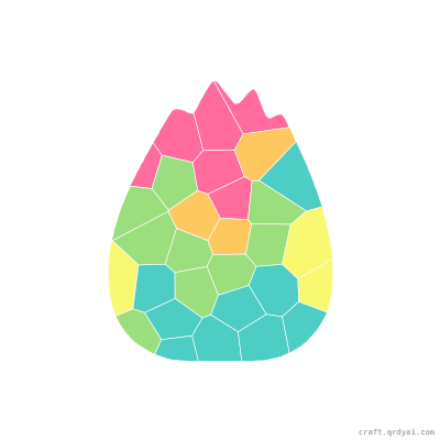 Geode mosaic sticker template — finished art preview