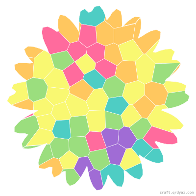 Gerbera Daisy mosaic sticker template — finished art preview
