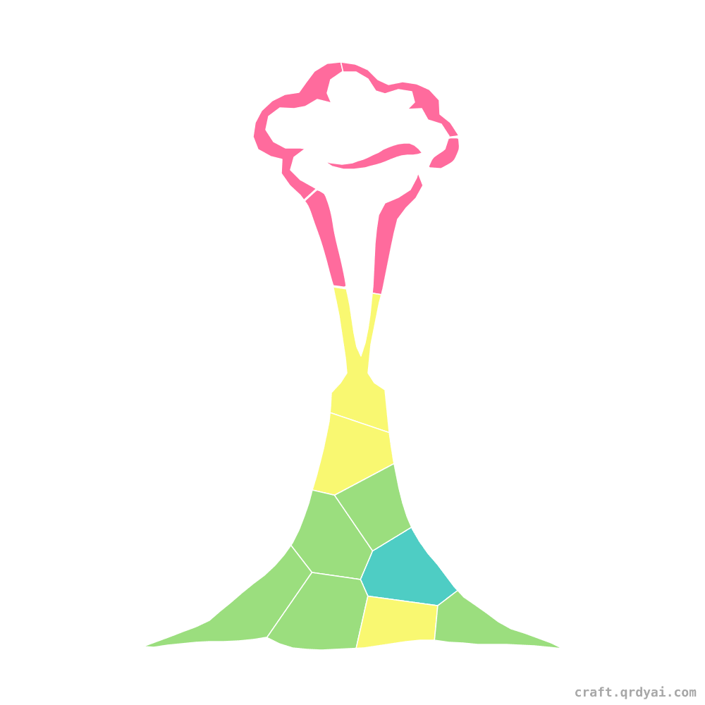 Geyser mosaic sticker template — finished art