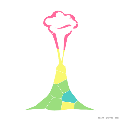 Geyser mosaic sticker template — finished art preview