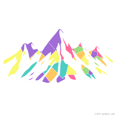 Glacier mosaic sticker template — finished art preview