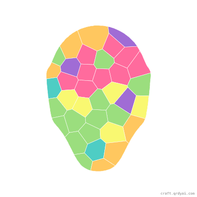 Goalie Mask mosaic sticker template — finished art preview