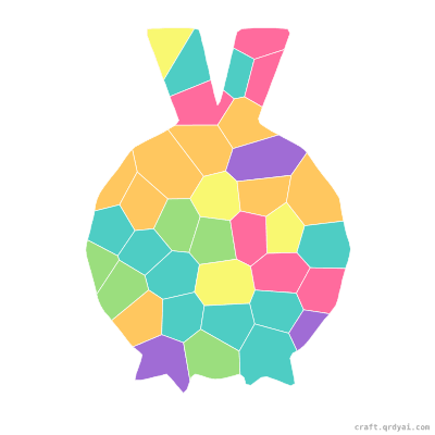 Gold Medal mosaic sticker template — finished art preview