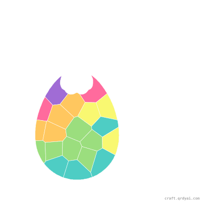 Golden Egg mosaic sticker template — finished art preview