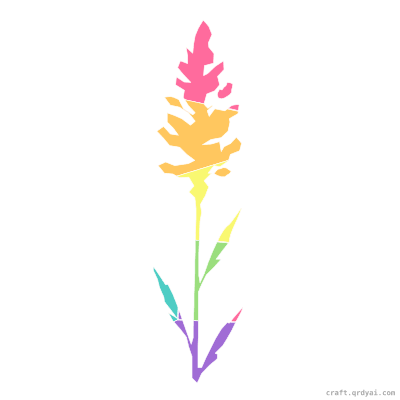 Goldenrod mosaic sticker template — finished art preview