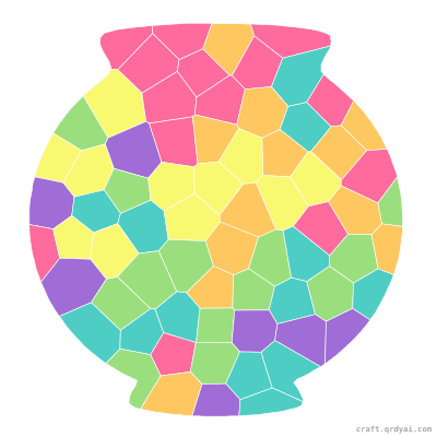 Goldfish mosaic sticker template — finished art preview