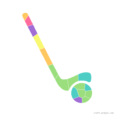 Golf Club mosaic sticker template — finished art preview