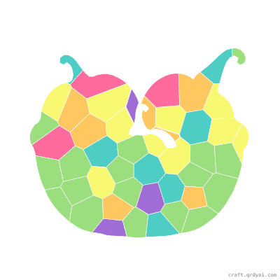 Gourd Basket mosaic sticker template — finished art preview