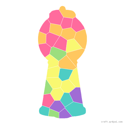 Gumball Machine mosaic sticker template — finished art preview