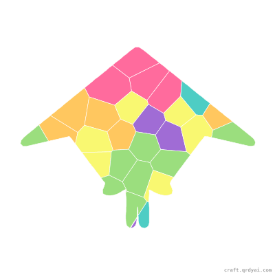 Hang Glider mosaic sticker template — finished art preview