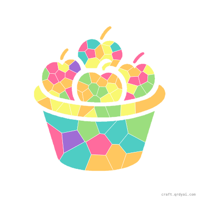 Harvest Basket mosaic sticker template — finished art preview