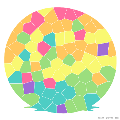 Hay Bale mosaic sticker template — finished art preview
